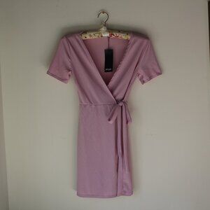 Nasty Gal Lilac Mini Wrap Dress